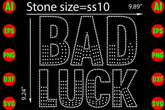 Bad Luck Rhinestone Templates: Edgy Design for Bold Projects
