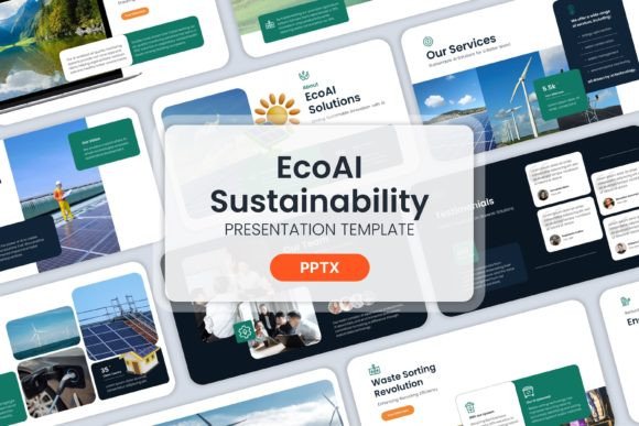 Eco AI Sustainability - PPT Templates: Designing Your Green Tech Narrative