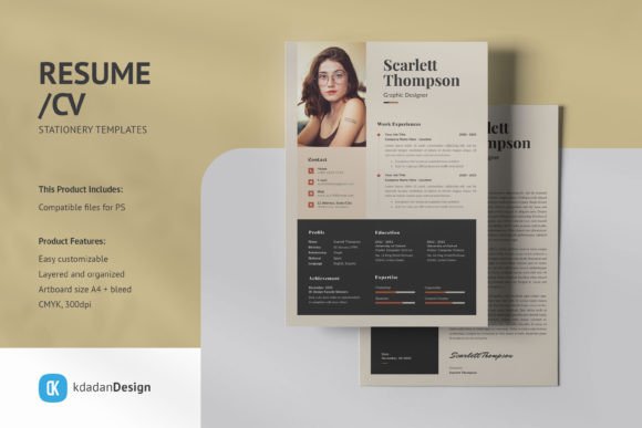 Elevate Your Job Hunt with Resume/CV PSD Design Templates Vol 202