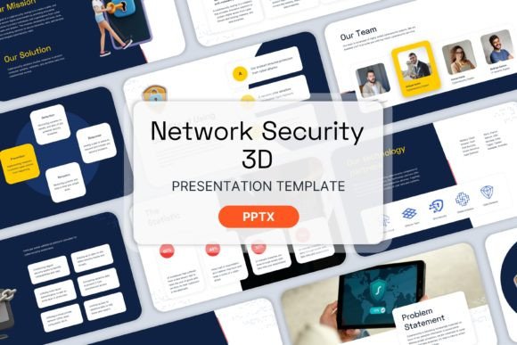 Network Security 3D - PPT Templates: A Professional Edge for Modern Presentations
