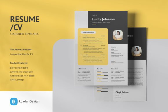 Resume/CV PSD Design Templates Vol 182: A Professional Edge