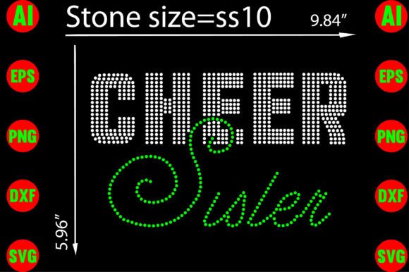 Sparkling Spirit: Cheer Sister Rhinestone Templates Design